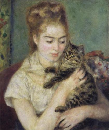 Pierre Renoir Woman with a Cat